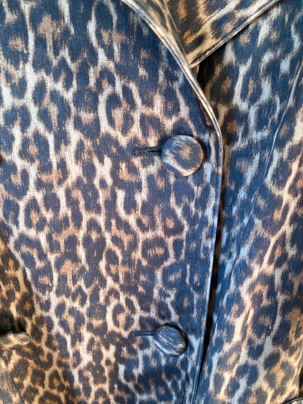 Talbots Leopard-Print Belted Trench Coat - Brown & Black - Picture 3 of 10